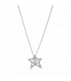 Collar Estrella Asimétrica en Pavé Pandora 390020C01-45