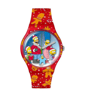 Reloj Swatch Simpsons WONDROUS WINTER WONDERLAND SUOZ361