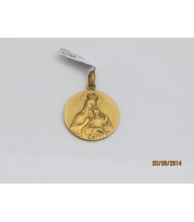 Medalla oro escapulario 25mm